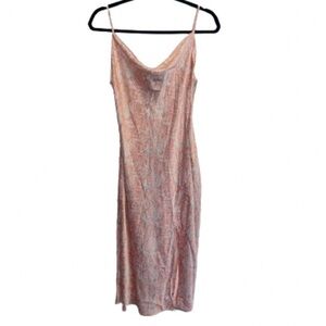 Elegant Pink Spaghetti Strap Dress